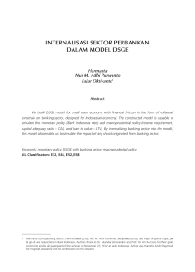 internalisasi sektor perbankan dalam model dsge