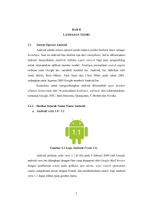 BAB II LANDASAN TEORI 2.1 Sistem Operasi Android Android