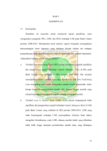 BAB V KESIMPULAN 5.1 Kesimpulan Penelitian ini mencoba untuk