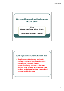 Sistem Komunikasi Indonesia