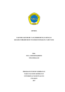 ARTIKEL FAKTOR-FAKTOR IBU YANG BERHUBUNGAN DENGAN