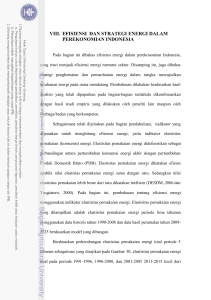 BAB VIII Efisiensi dan Strategi Energi