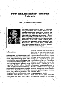 Peran dan Kebijaksanaan Pemerintah