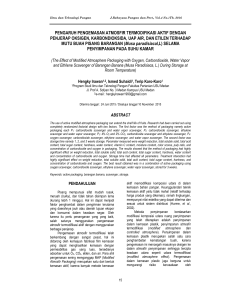 pengaruh pengemasan atmosfir termodifikasi aktif