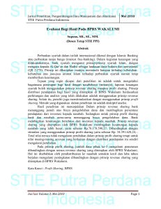 Jurnal Penelitian, Pengembangan Ilmu Manajemen dan Akuntansi