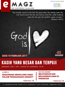 E Magazine 19 Februari 2017 - REC | Reformed Exodus Community