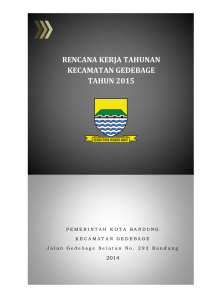 rencana kerja tahunan kecamatan gedebage tahun 2015