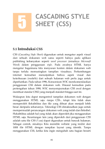 cascading style sheet (css)