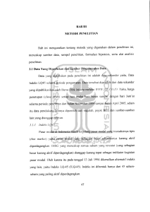 mencakup sumber data, sampel penelitian, formulasi hipotesis