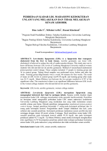 perbedaan kadar ldl mahasiswi kedokteran unlam