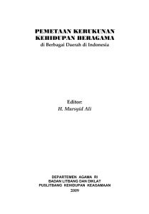 pemetaan kerukunan kehidupan beragama di berbagai daerah