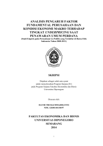 analisis pengaruh faktor fundamental perusahaan dan kondisi