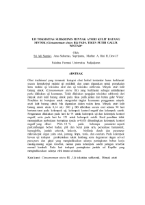 UJI TOKSISITAS SUBKRONIS MINYAK ATSIRI