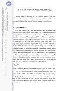 II. TINJAUAN PUSTAKA DAN KERANGKA