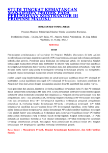 studi tingkat kematangan manajemen proyek pada perusahaan