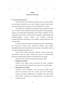 BAB II TINJAUAN PUSTAKA 2.1 Perencanaan