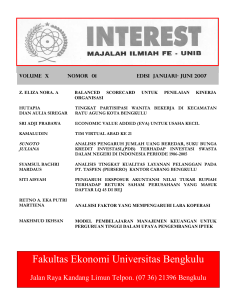 Fakultas Ekonomi Universitas Bengkulu