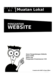 i Pengantar Website – Muatan Lokal Kelas XII