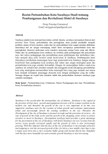 Rezim Pertumbuhan Kota Surabaya Studi tentang