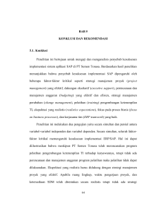 BAB 5 KONKLUSI DAN REKOMENDASI 5.1. Konklusi