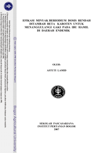 efikasi minyak beriodium dosis rendah ditambah