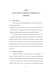 bab ii kajian pustaka, kerangka pemikiran dan hipotesis