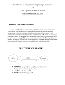 Teori Pendidikan Sebagai Acuan Pengembangan - fauzanfari