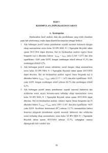 58 BAB V KESIMPULAN, IMPLIKASI DAN SARAN A. Kesimpulan