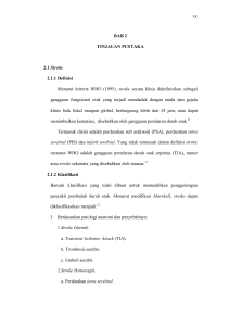 xx BAB 2 TINJAUAN PUSTAKA 2.1 Stroke 2.1.1