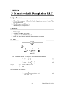 3 Karakteristik Rangkaian RLC