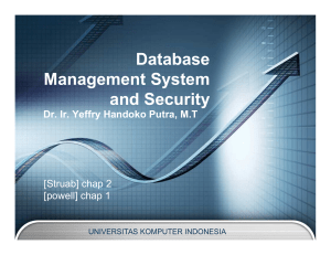 Database Management System and Security