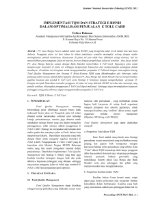 implementasi tqm dan strategi e bisnis dalam - Seminar
