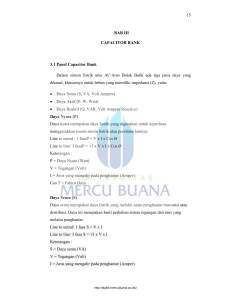 15 BAB III CAPACITOR BANK 3.1 Panel Capacitor Bank Dalam