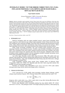 penerapan model vector error correction (vec)