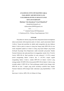 ANALISIS KUANTITATIF BAKTERI Coliform PADA DEPOT AIR