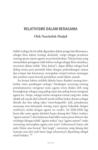 relativisme dalam beragama