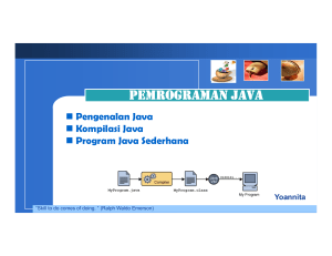 Program Java Sederhana Yoannita - Simponi MDP