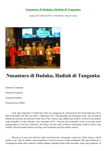 Nusantara di Dadaku, Hadiah di Tanganku