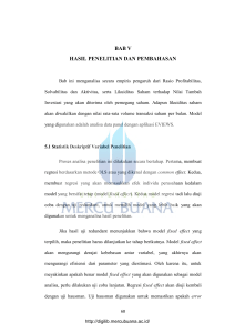 BAB V HASIL PENELITIAN DAN PEMBAHASAN