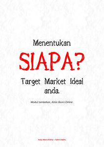 Menentukan Target Market Ideal anda.