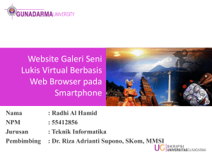 Website Galeri Seni Lukis Virtual Berbasis Web Browser pada