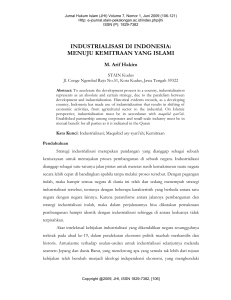 industrialisasi di indonesia: menuju kemitraan yang