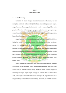 BAB 1 PENDAHULUAN 1.1 Latar Belakang Kematian ibu masih