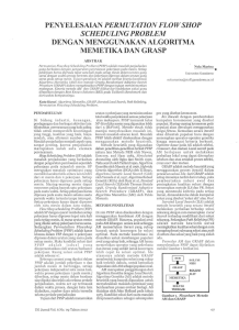 penyelesaian permutation flow shop dengan