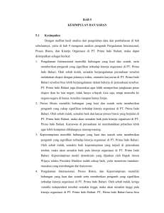 BAB 5 KESIMPULAN DAN SARAN 5.1 Kesimpulan