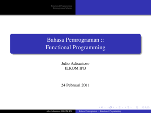 Bahasa Pemrograman :: Functional Programming