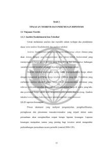 BAB 2 TINJAUAN TEORITIS DAN PERUMUSAN HIPOTESIS 2.1