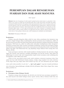 perempuan dalam rengkuhan syariah dan hak asasi