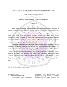 SIMULASI DAN ANALISA SISTEM BIOMETRIK BERBASIS IRIS