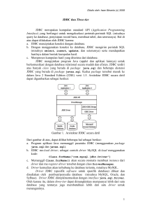 1 JDBC dan Three-tier JDBC merupakan